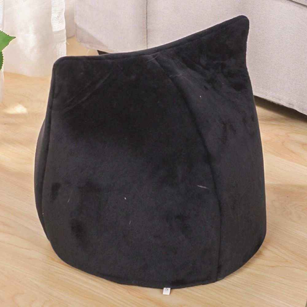 Cuccia per Gatti a Forma di Testa di Gatto Nero - Grotta Morbida per Halloween by Dog Moda