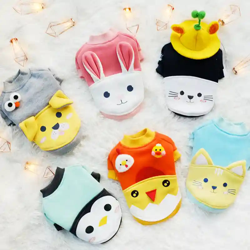 フリース犬用スウェットシャツ - 暖かくて柔らかいフード付き