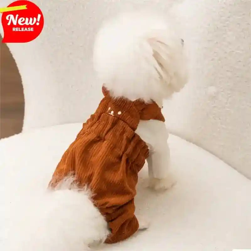 Salopette Velluto a Coste per Cani - Stile Retrò Coniglio by Dog Moda