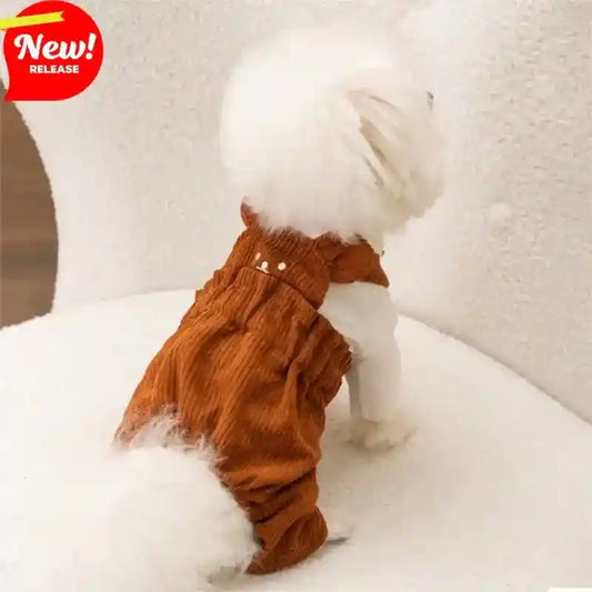 Salopette Velluto a Coste per Cani - Stile Retrò Coniglio by Dog Moda
