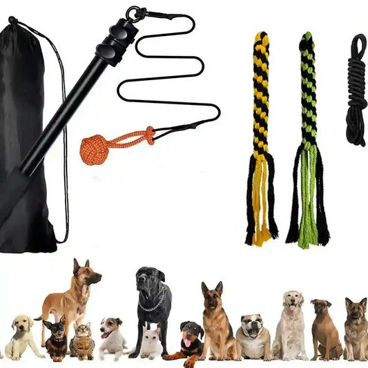 Canna Telescopica Cani 102cm Corda Pallina Peluche by Dog Moda