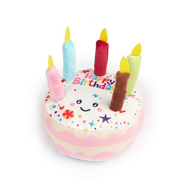 Gioco Torta Sonoro per Cani con Candeline - Peluche