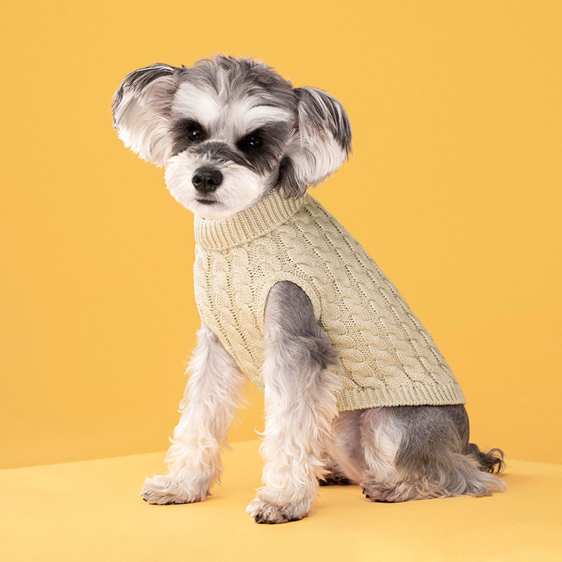 Maglioncino a Trecce per Cani di Piccola Taglia - Eleganza Morbida - Dog Moda