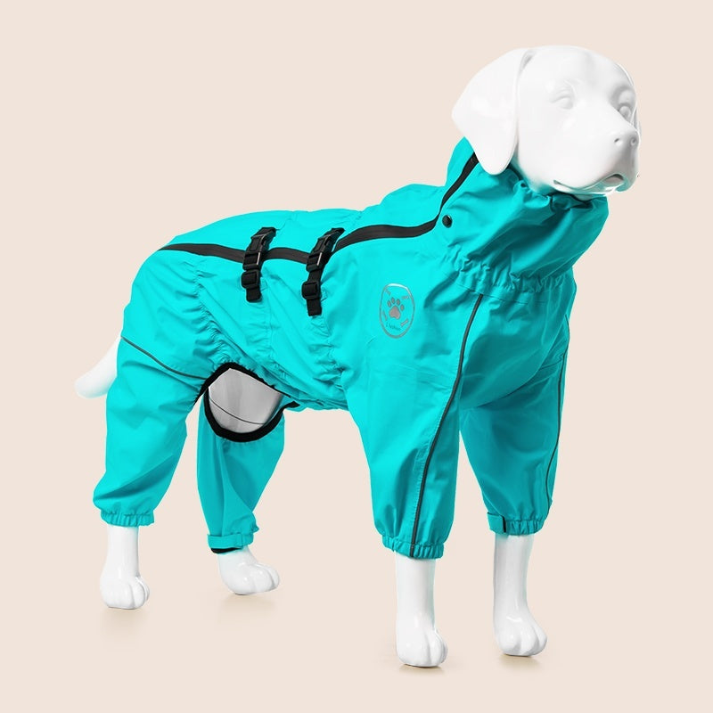 Impermeabile per cani grandi e medi con zip waterproof e maniche
