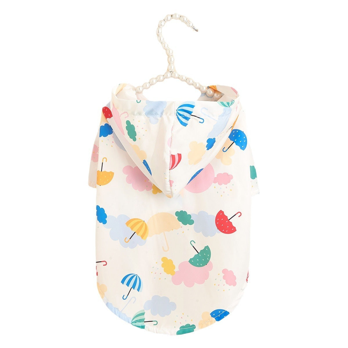 Imperméable Maltipoo avec Capuche - Imprimé Parapluies Colorés