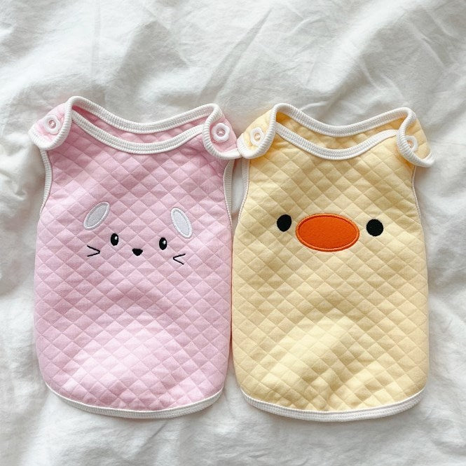 "Cip Cip" Dog Vest - Yellow with Duck or Pink with Mickey Mouse