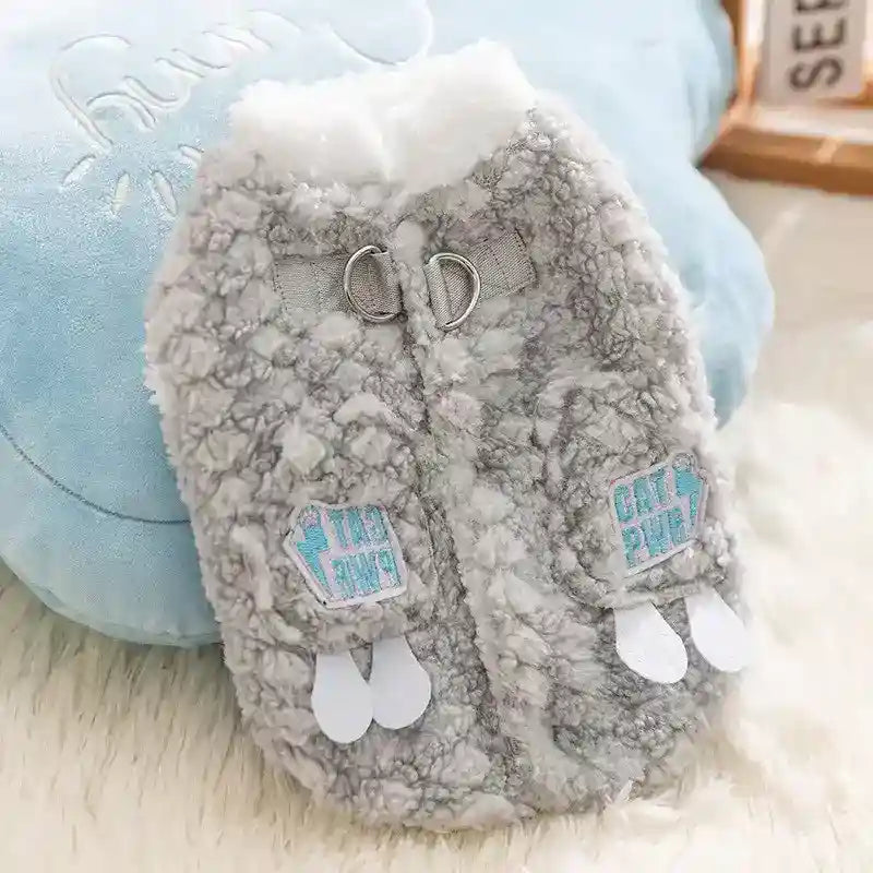 Abrigo de Lana para Perros - Suave con Parche Adorable