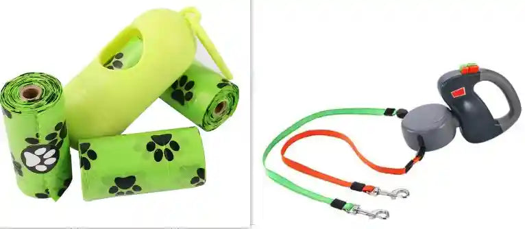 Retractable Dual Pet Dog Walking Leash by Dog Moda