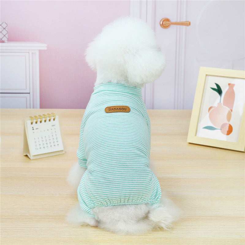 Medium Dog Pajamas – Dagagou (Cotton, Korean Stripes)