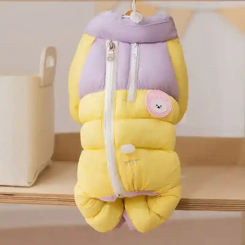 Autumn And Winter Dog High-end Macaron Thickened Zipper Bear Warm Four-legged Cotton-padded Jacket, Cat Cotton-padded Jacket, Pet Clothes by Dog Moda