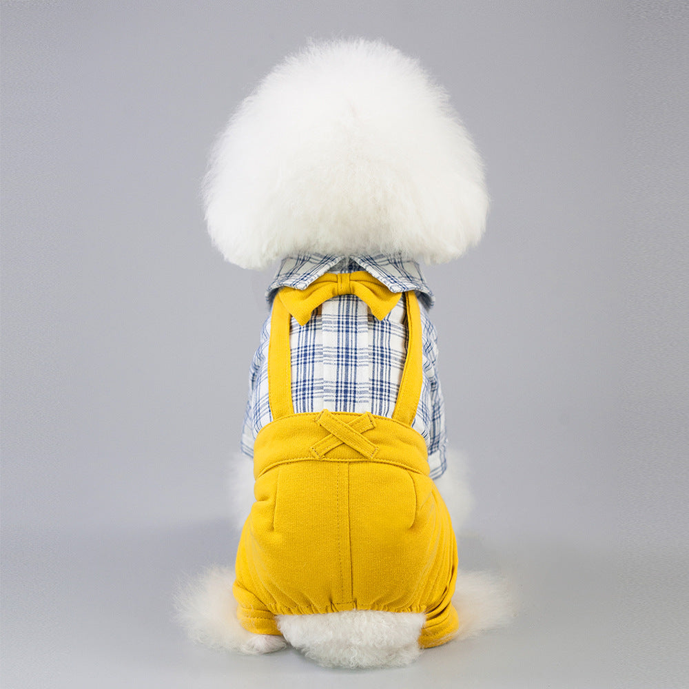 "Diesel" Dog Suit with Bow Tie and Suspenders