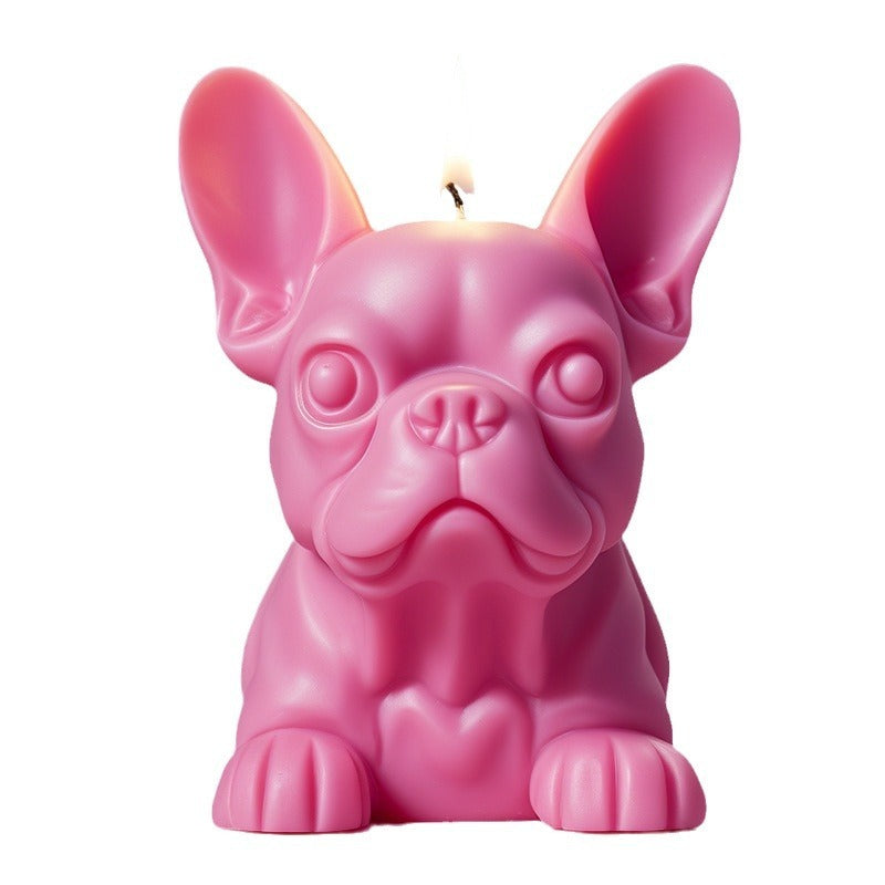 Candela Bulldog Decorativa – Idea Regalo per Amanti dei Cani