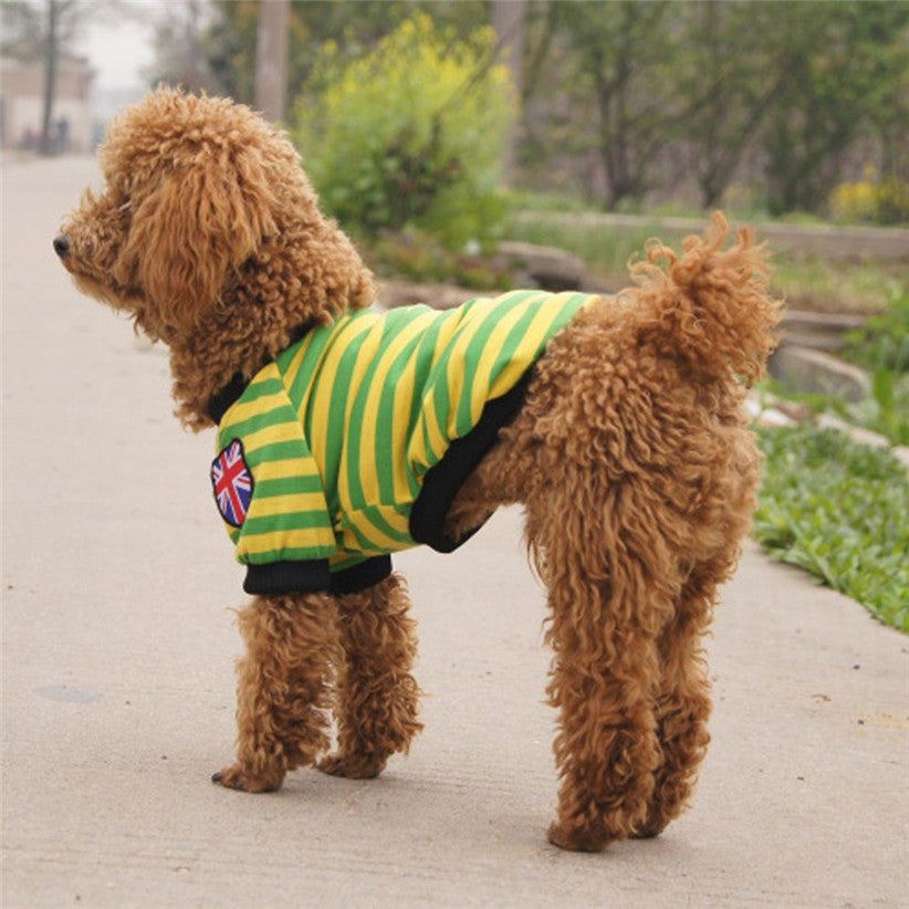 Maglia a Righe per Cani Invernale in Poliestere Caldo