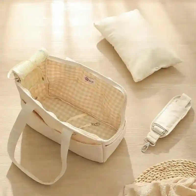 Trasportino Cani Gatti Fondo Rigido Similpelle Doppia Zip by Dog Moda