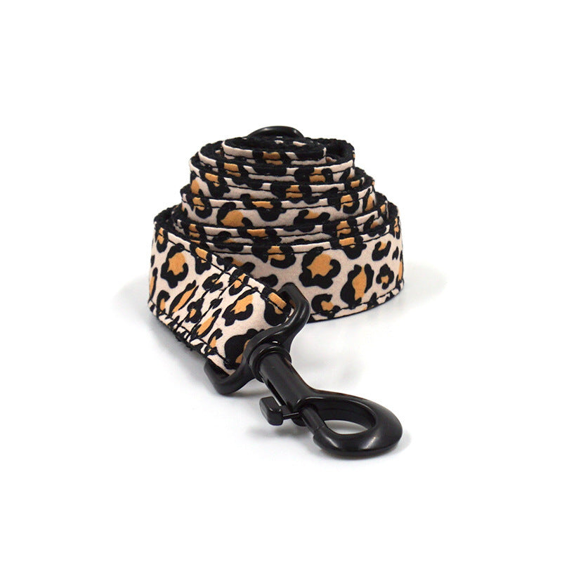 Set Collare e Guinzaglio Leopardato - Modello "Wild Style"