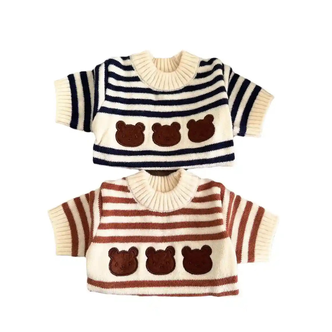 Maglione per Cani e Gatti con Orsetti - Bianco Righe by Dog Moda