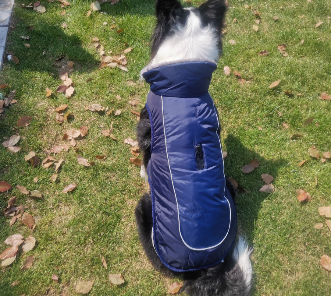 Cappotto Imbottito per Cani con Foro Pettorina | Riflettente ed Elegante