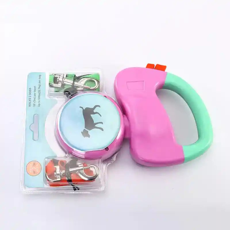 Retractable Dual Pet Dog Walking Leash by Dog Moda