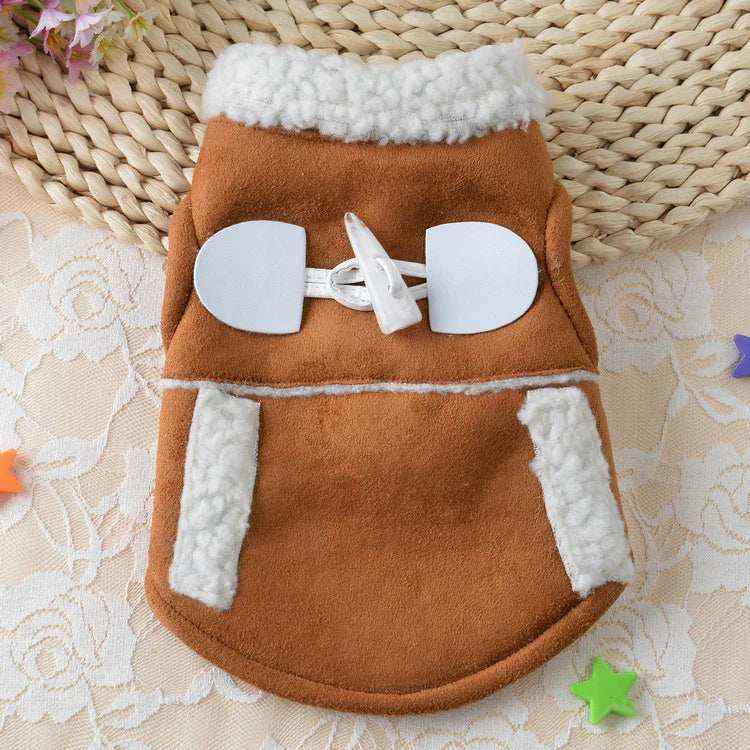 Cappotto Velluto Cani - Smanicato con Colletto Pile by Dog Moda