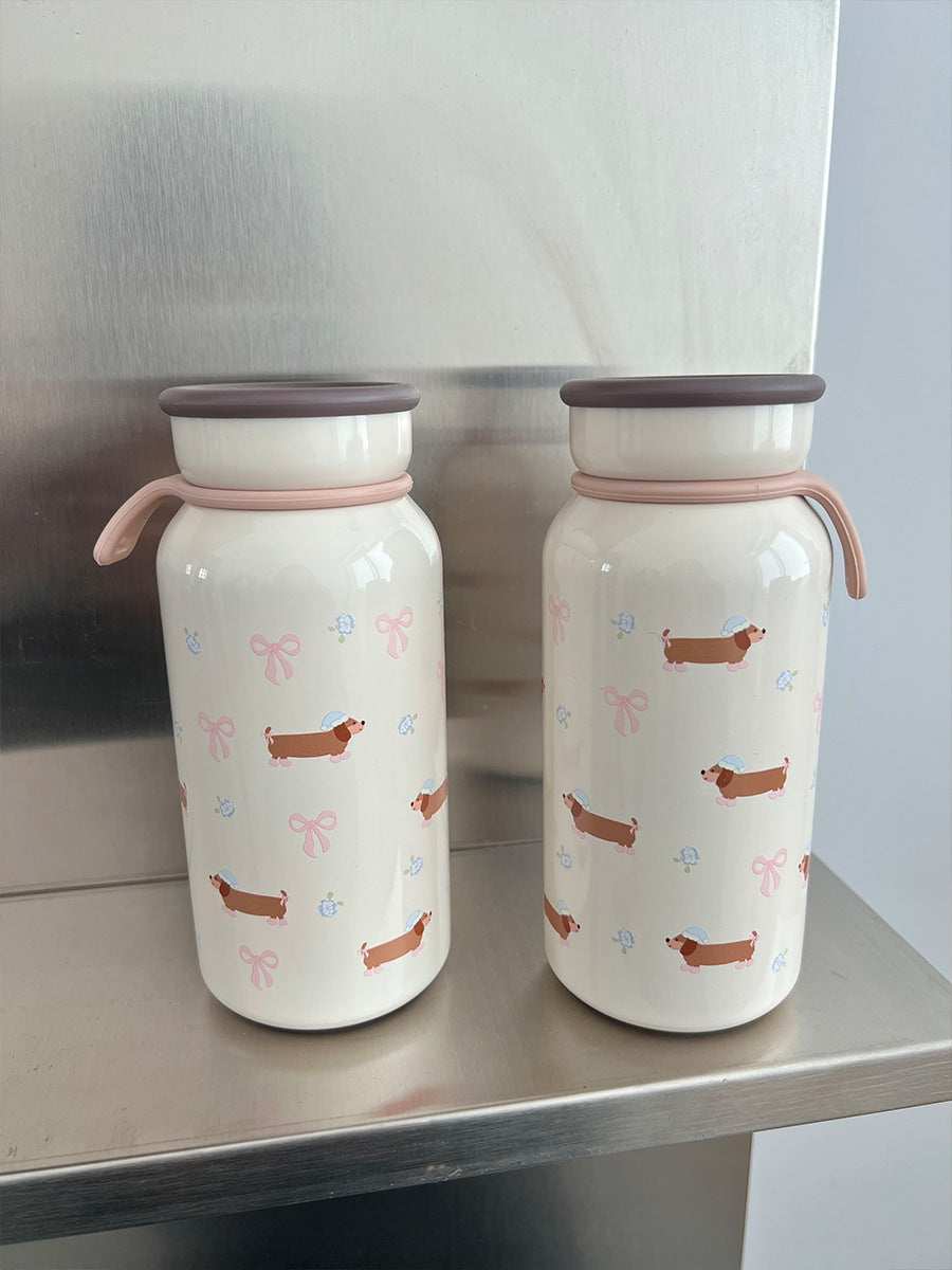 Borraccia Termica Bassotto 400ml in Acciaio Inox 304