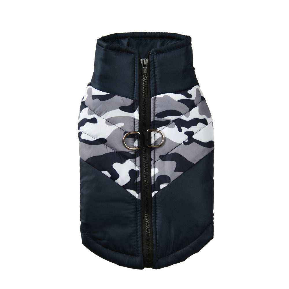 Cappotto per Cani Smanicato "Dodge" con Anello Pettorina e Zip