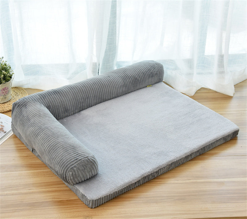 Rectangular Dog Bed "Luna" - Soft and Comfortable with Side Rails