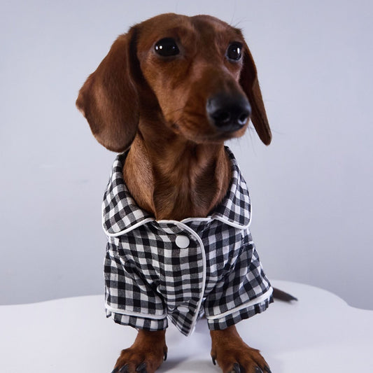 Pigiama Cozy Dreams per Cani - A Quadretti con Chiusura by Dog Moda
