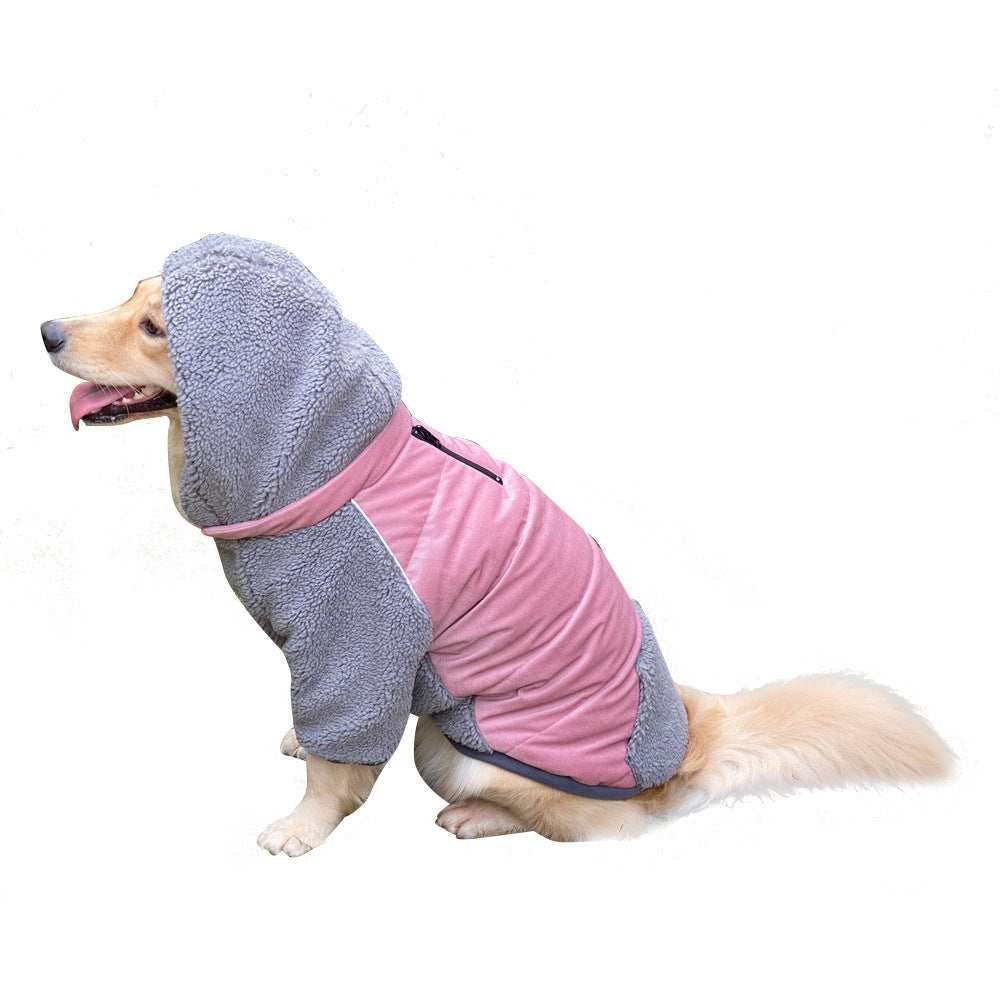 Cappotto per Cani con Cappuccio in Pile Staccabile | Dogmoda