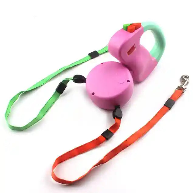 Retractable Dual Pet Dog Walking Leash by Dog Moda
