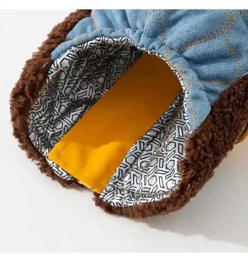 Cappotto Jeans per Cani - Zip Dorso Blu Azzurro Smanicato by Dog Moda