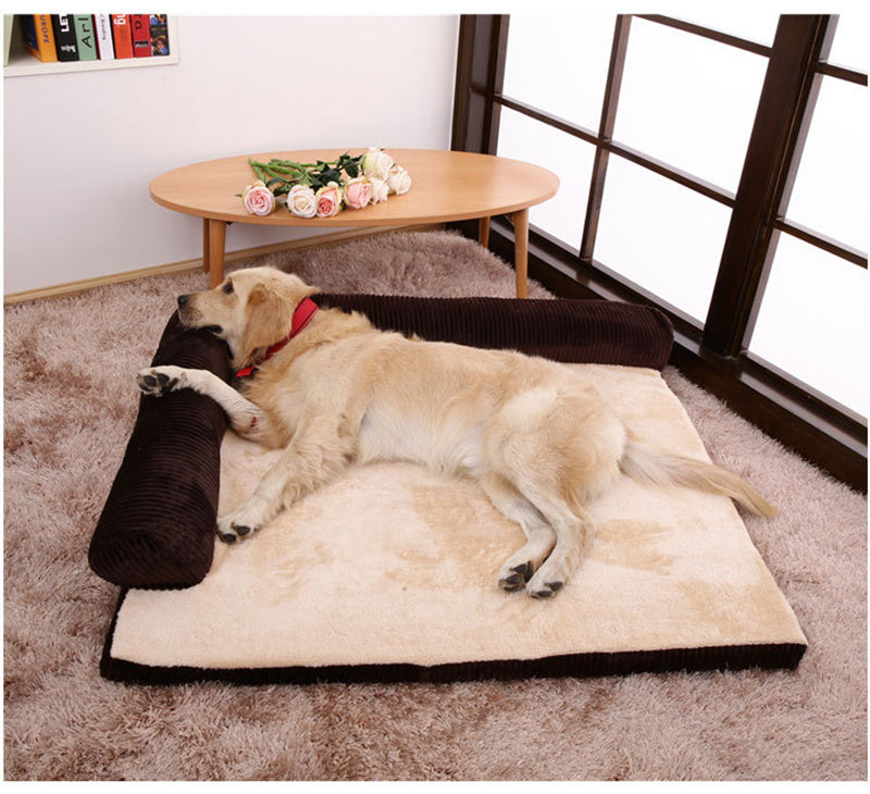 Rectangular Dog Bed "Luna" - Soft and Comfortable with Side Rails