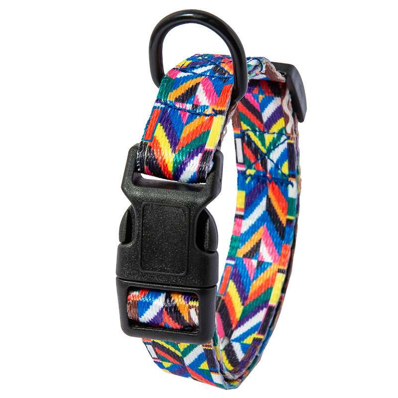Dog Collar and Leash Set - "Bohemian" Model