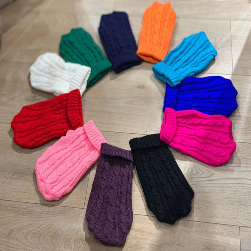 "Penelope" Solid Color Dog Sweater – Style and Warmth for Winter Days
