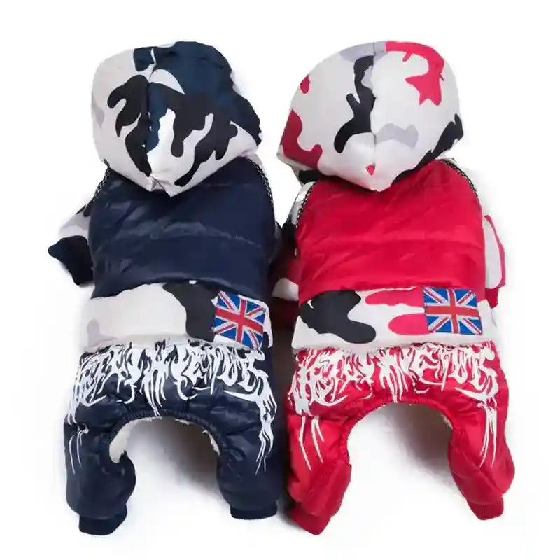 Abrigo Angel para Perros 4 Patas Acolchado con Capucha