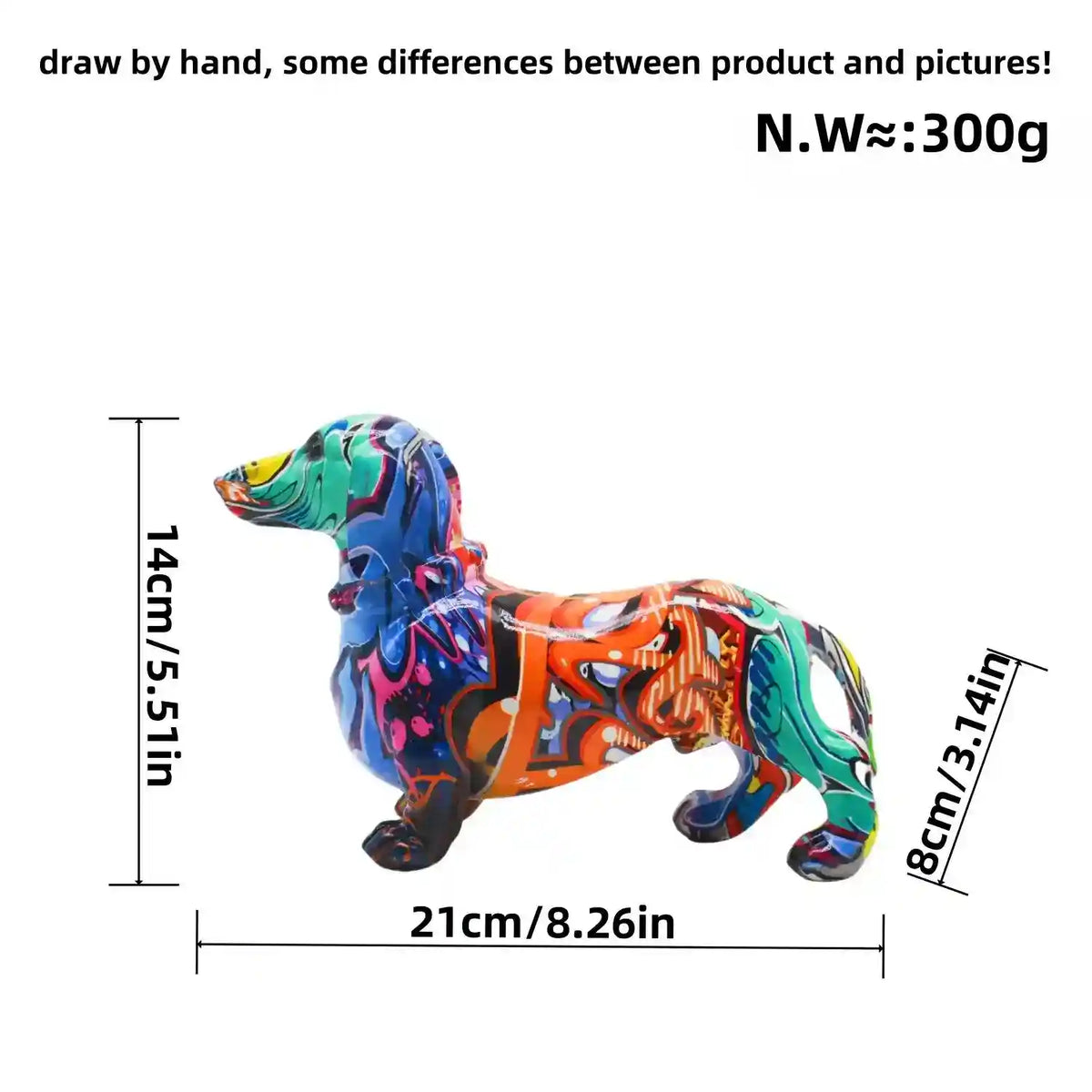 Statua Bassotto Decorativa 21cm o 38cm - Idea Regalo by Dog Moda