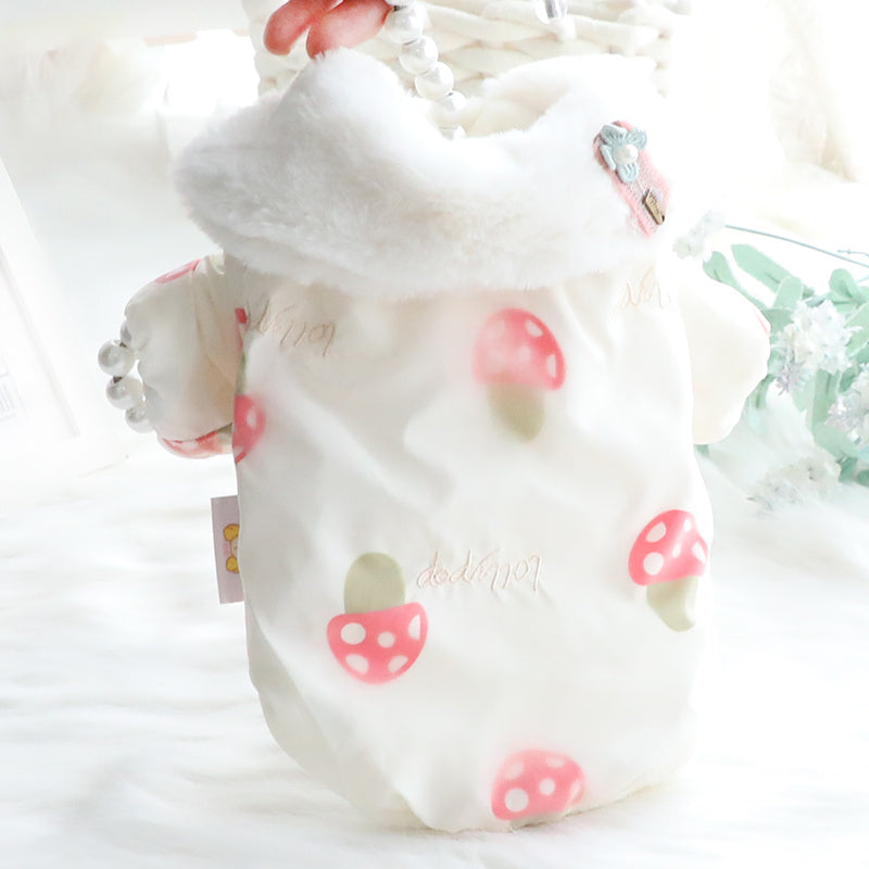 "DogLove" Dog Coat with Buttons and High Collar