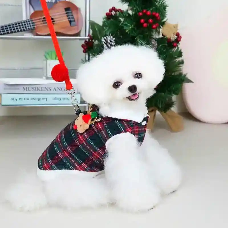 Cappotto Scottish per Cani - Smanicato con Orsetto Natalizio by Dog Moda