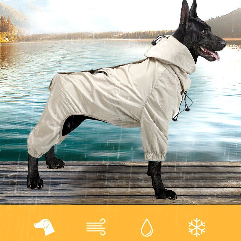 "Alpha" Four-Legged Dog Raincoat | Protection and Comfort for Rainy Days