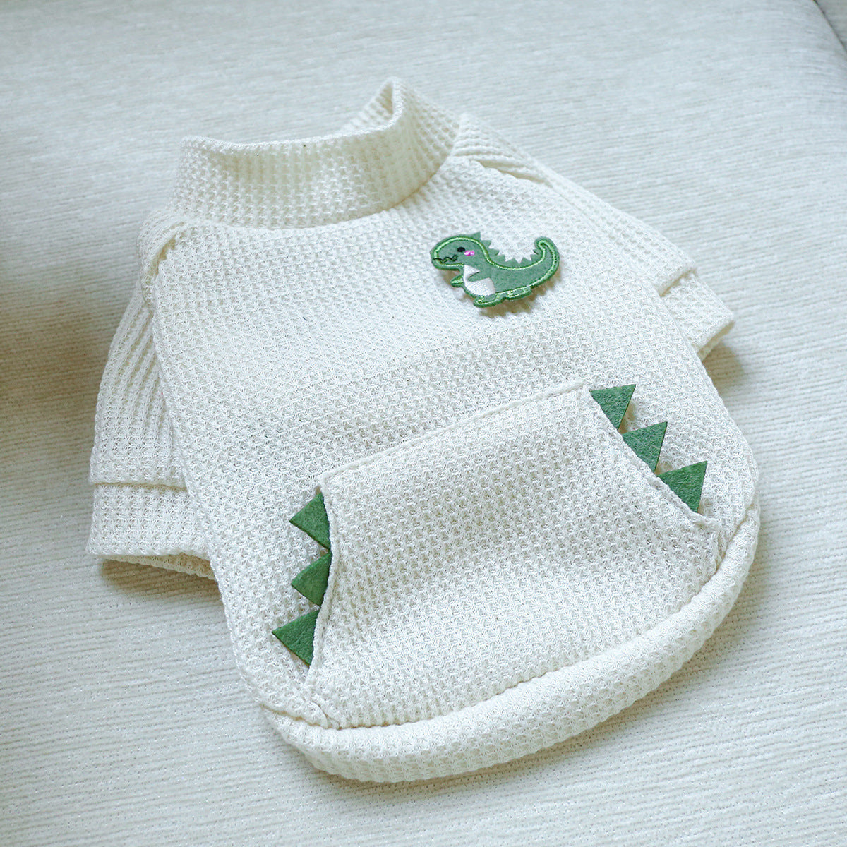Felpina con Cappuccio per Cani - Fantasia Dinosauro e Cuori