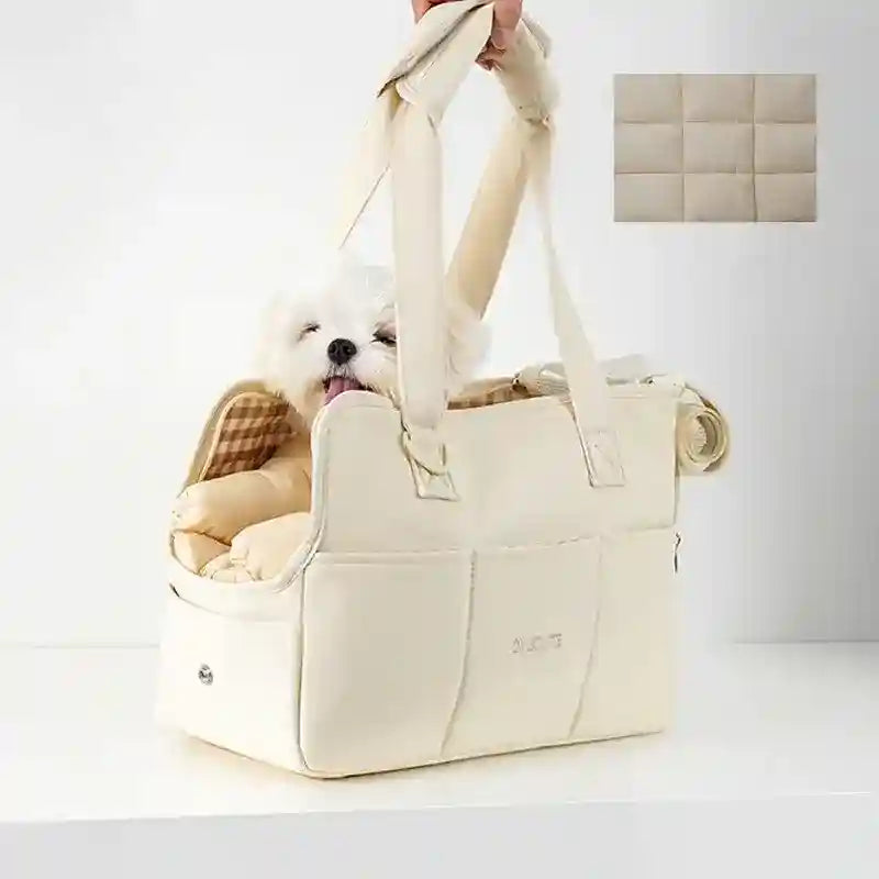 Trasportino Cani Gatti Fondo Rigido Similpelle Doppia Zip by Dog Moda