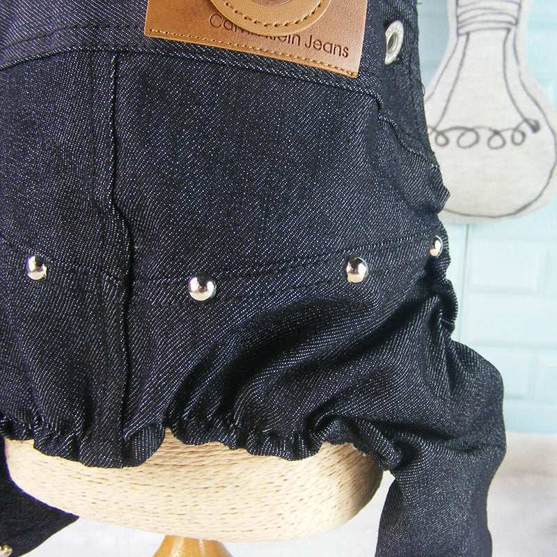 Denim Dog Jumpsuit for Toy Dogs
