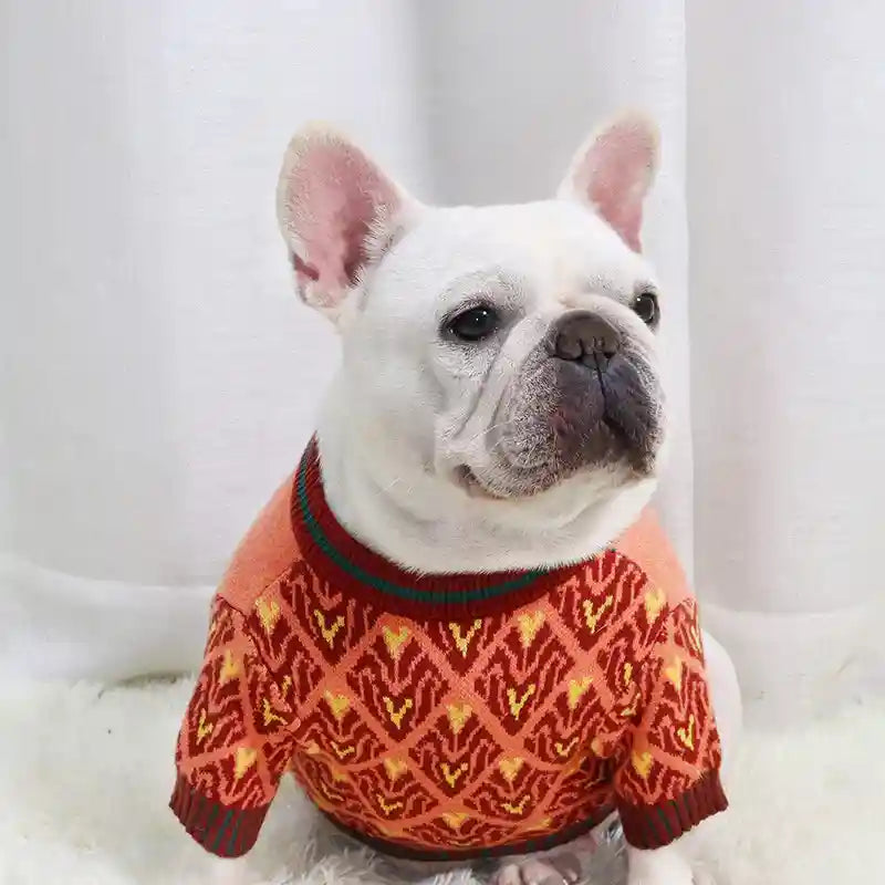 犬用バニーニットセーター - 北欧コットン