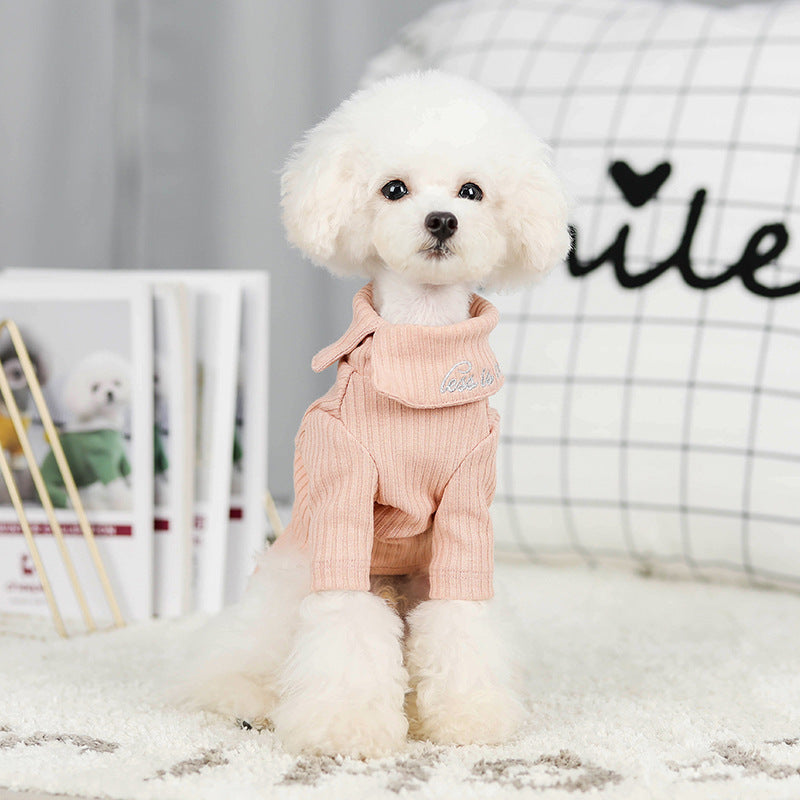Cotton Sweater for Small Dogs with Embroidery – Elegance and Comfort