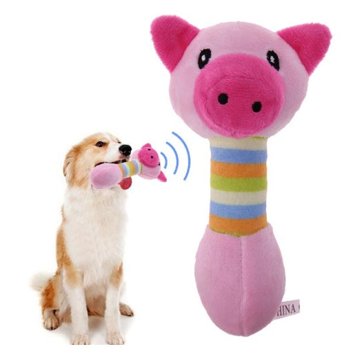 Peluche per cani con fischietto "Fattoria felice"
