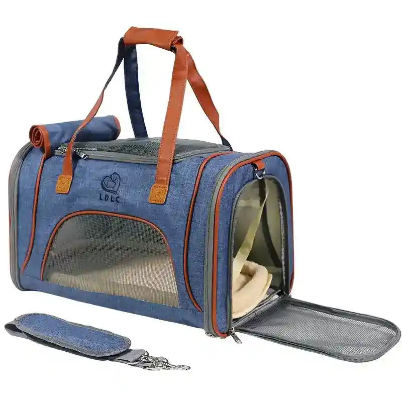 Trasportino Cani in Tela con Tracolla e Cuscino Lavabile by Dog Moda