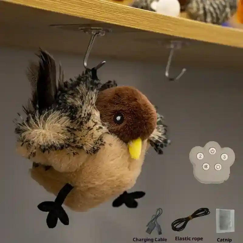 猫用インタラクティブUSBバード - 音と動き