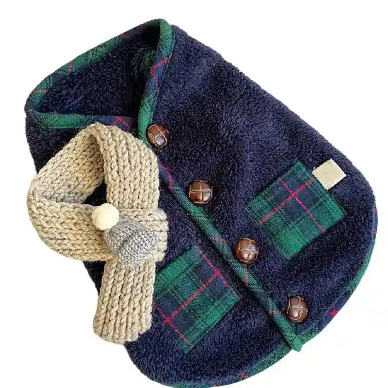 For Autumn And Winter, Puppies, Two-legged Vests, Small And Medium-sized Dogs, Fleece Jackets, Cat Coats, Scarves, Pet Clothes by Dog Moda