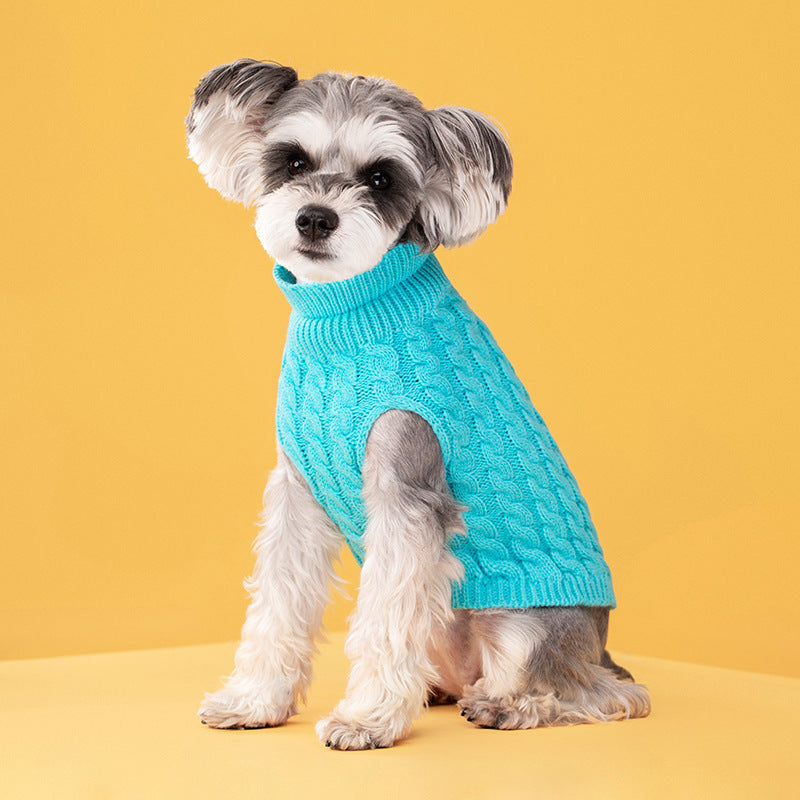 Maglioncino a Trecce per Cani di Piccola Taglia - Eleganza Morbida - Dog Moda