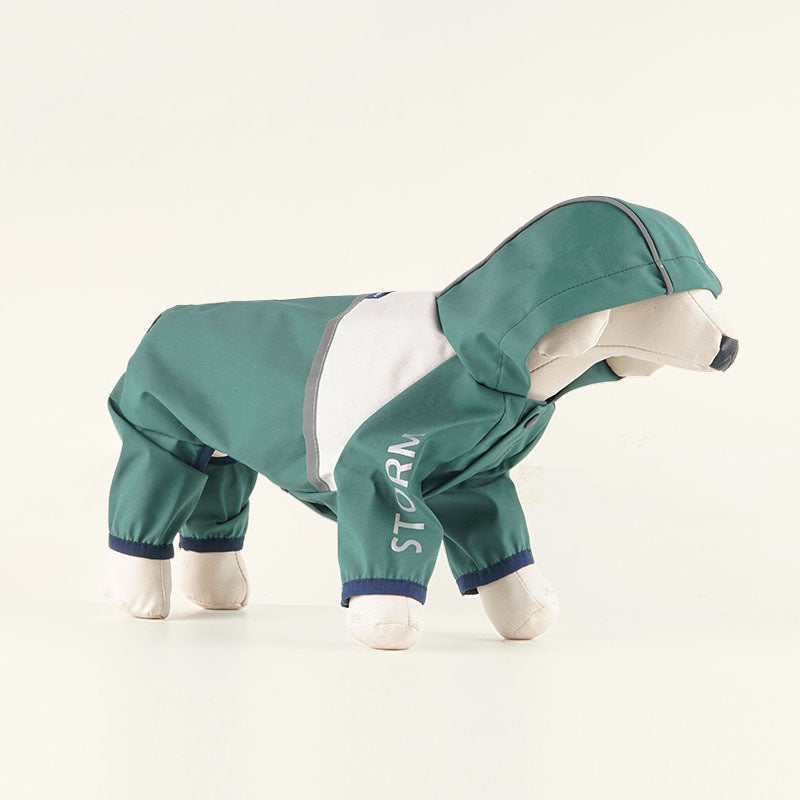 "STORM" Dog Raincoat - Full Protection with Hood and Harness Hole