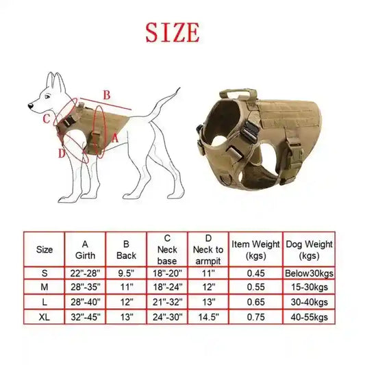 Kit Pettorina Tattica Cani Addestramento con Accessori by Dog Moda